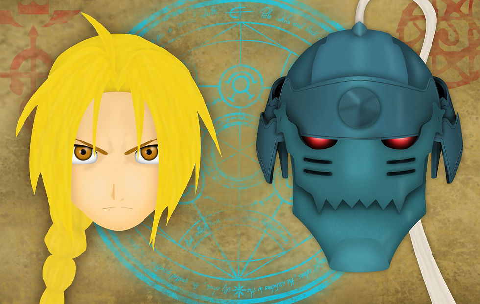 Thumbnail: Full Metal Alchemist Ed & Al Elric Collection of 2 Decoprints©