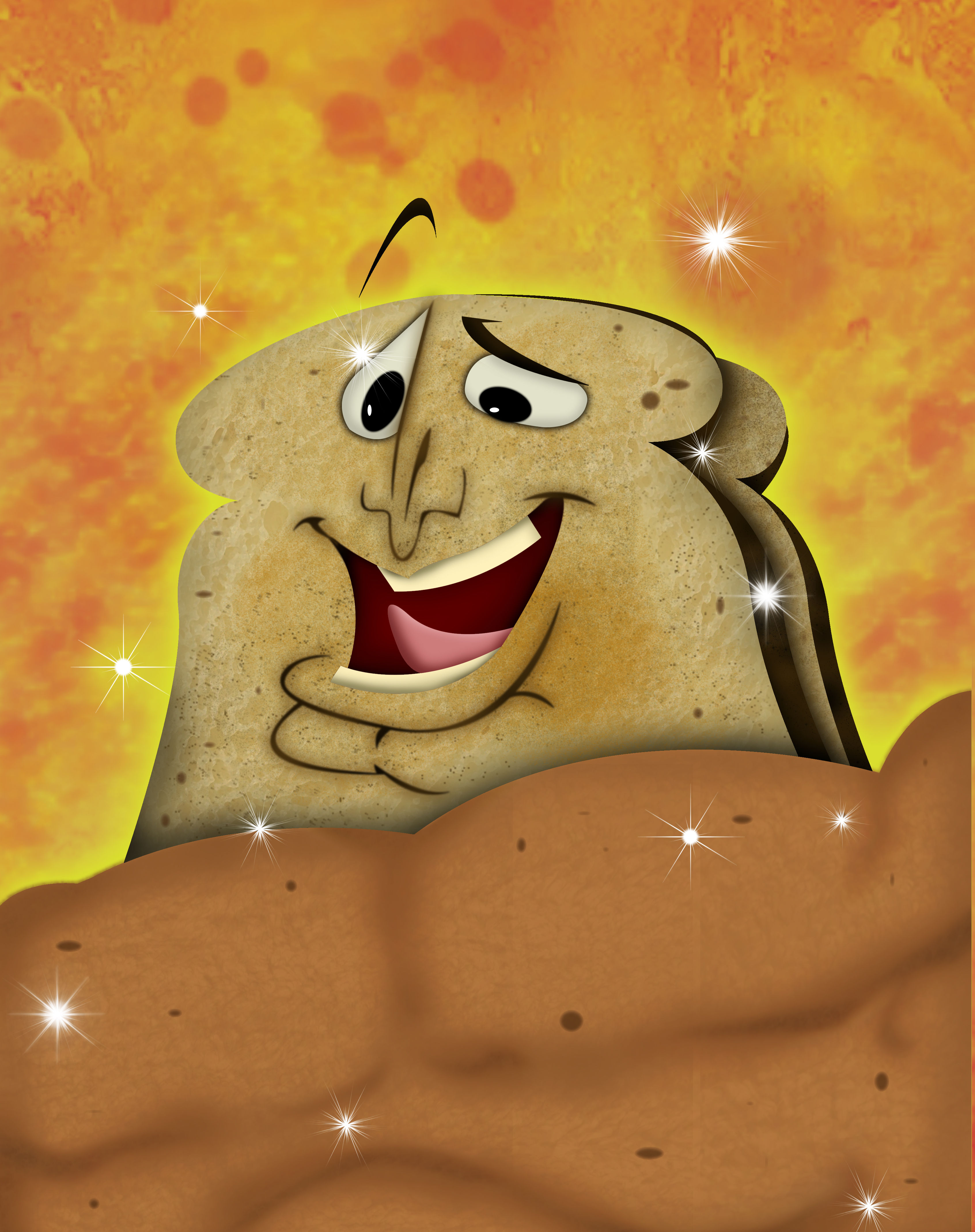 Ren & Stimpy Powdered Toast Man Decoprint©