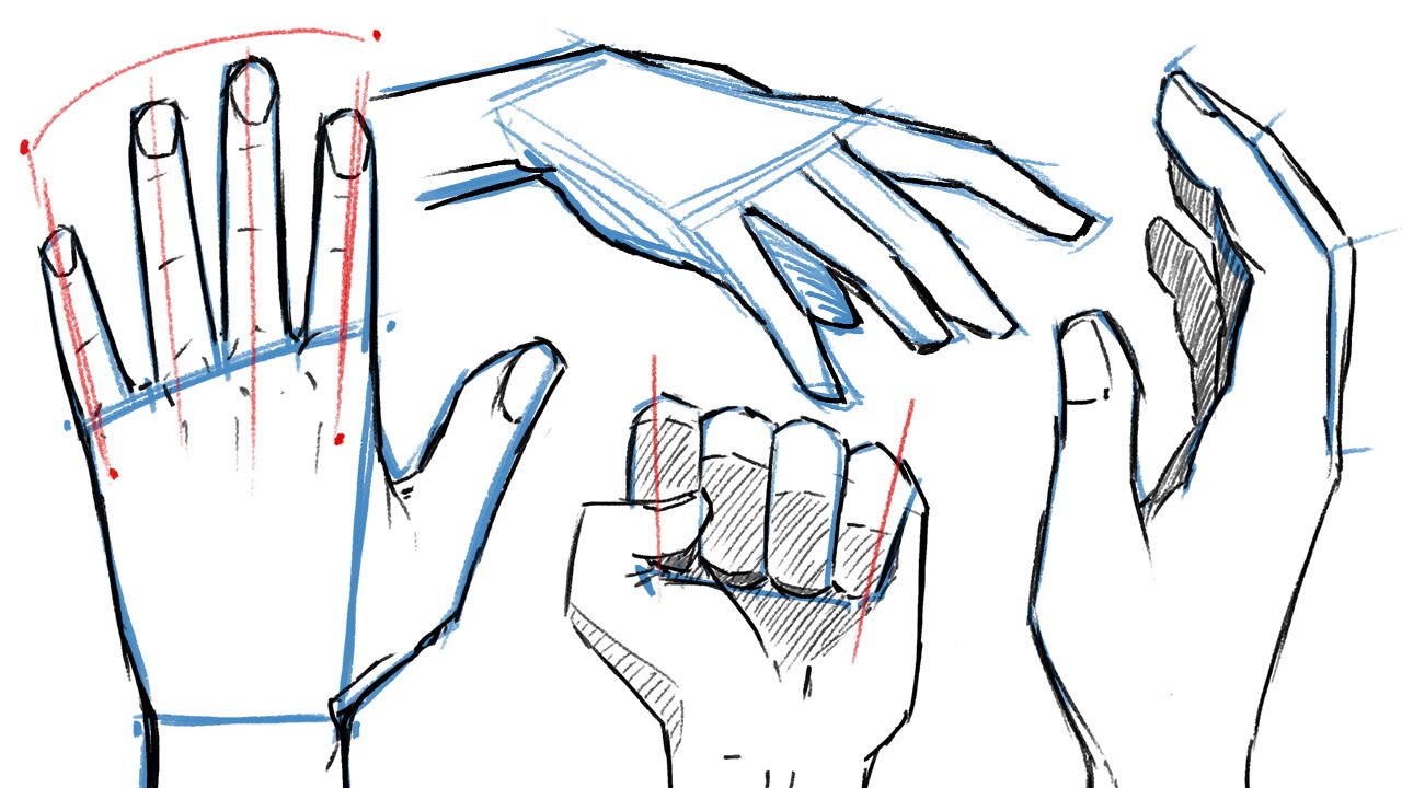 Drawing Hands using block shapes website