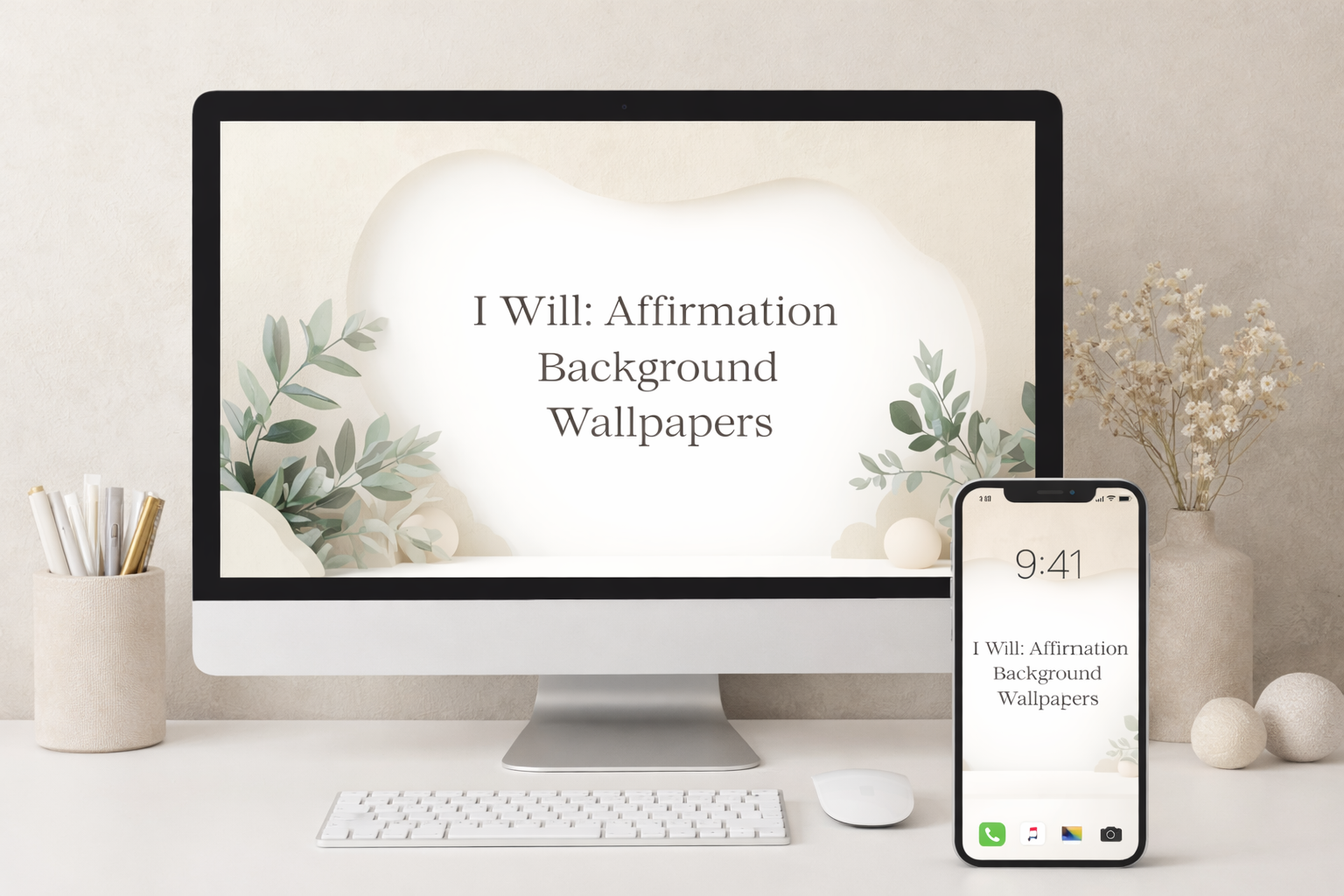 I Will Affirmation Background Digital Wallpaper