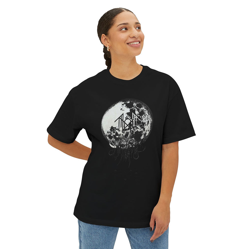 Thumbnail: Sleep Token White Sundowning Logo Oversized Boxy Shirt