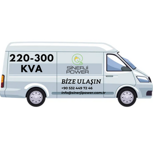 220-300 KVA güç sağlayabilen Jeneratör Mobil Karavanımız