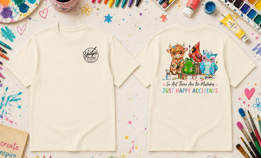 Yeager Snowmen Front/Back DesignTshirt