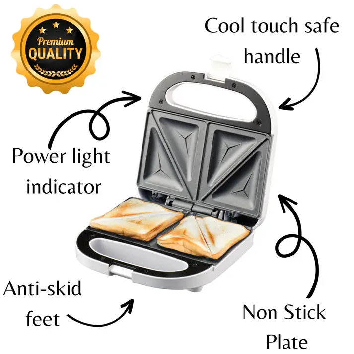 Thumbnail: Domestic King 2 Slice White Sandwich Maker 750W