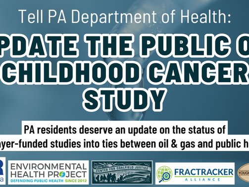 Tell the Department of Health"Update the Public on Childhood Cancer Study"