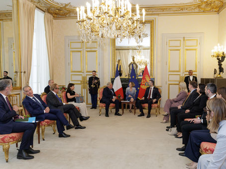 Entretien entre le Président du Sénat, Gérard Larcher, et le Premier ministre du Monténégro, Milojko Spajić