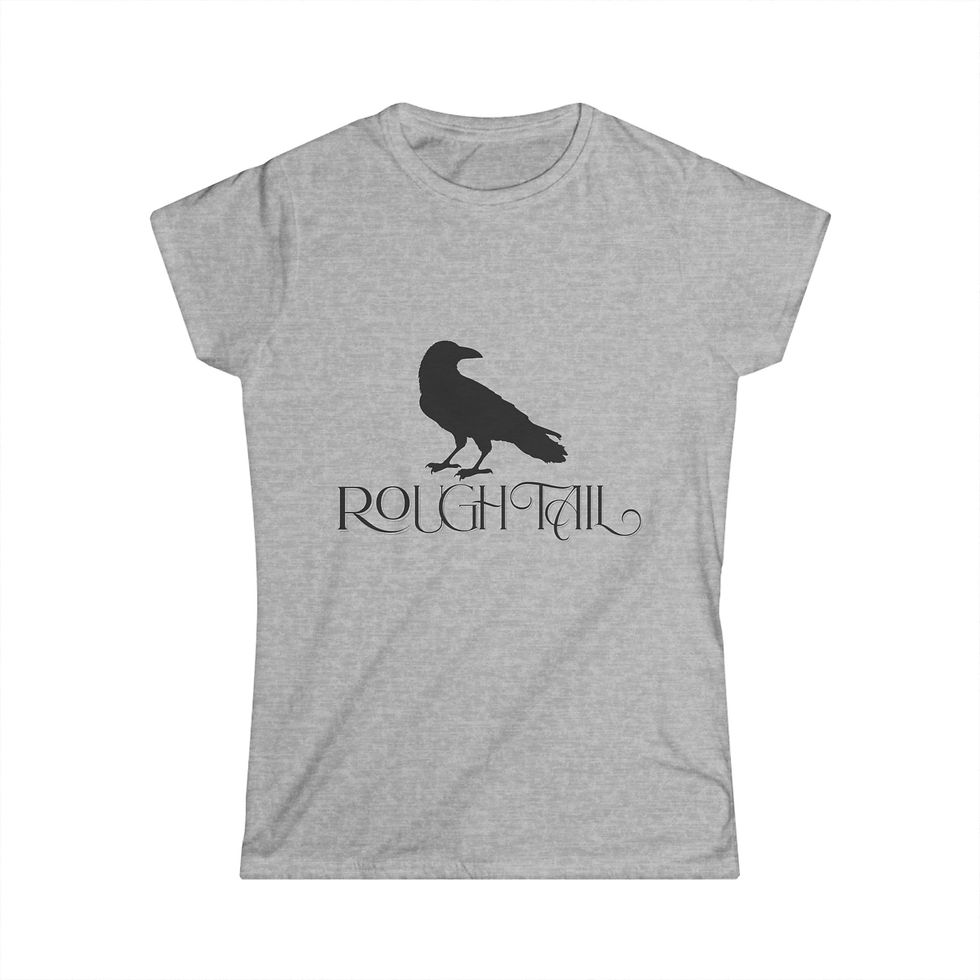 Thumbnail: RoughTail Raven Tee — Women's Gothic Crow Graphic Shirt