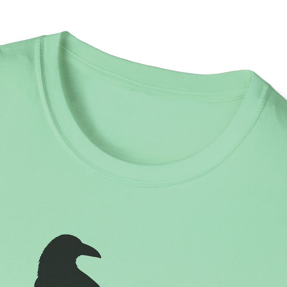 Thumbnail: Raven Logo T-Shirt — 'Rough Tail' Gothic Crow Graphic Tee