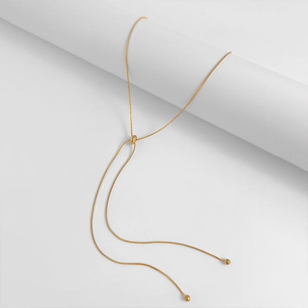 Thumbnail: Korean Adjustable Stainless Steel Necklace for Women High Quality Design Gold Co