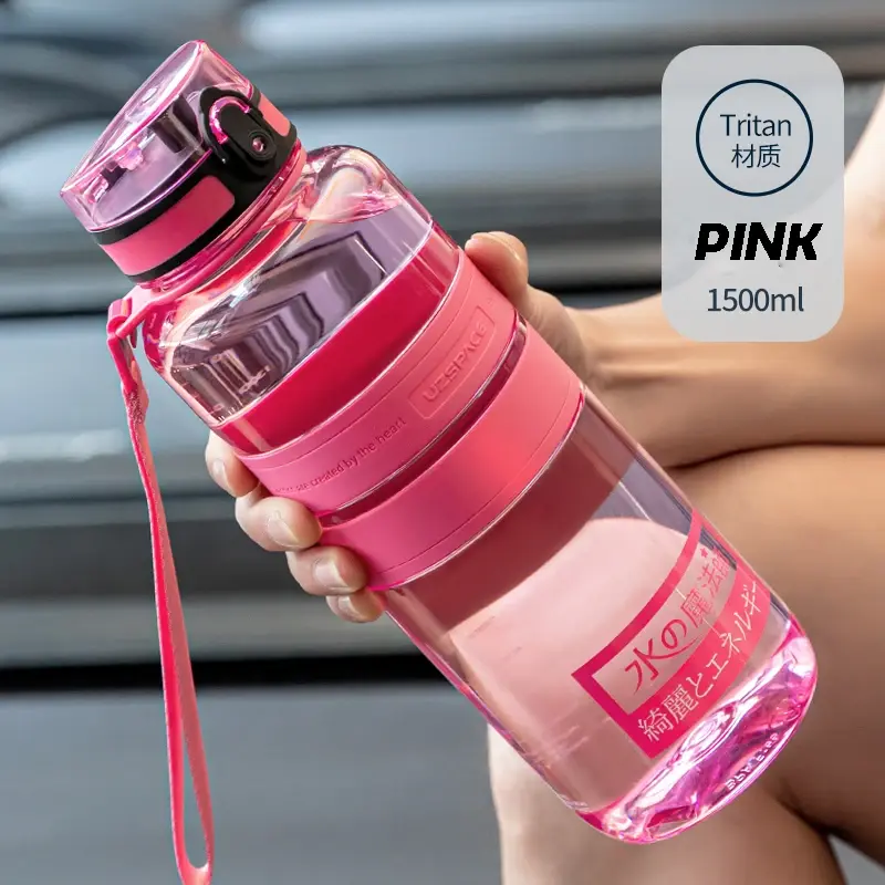 Thumbnail: Large Capacity Water Bottle 1l/1.5l/2l Sport Bottles Training  BPA Free