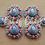 Thumbnail: Antique Silver Horseshoe Berry Saddle Concho Set - Electric Orange