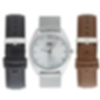 Thumbnail: Gianello Slate Interchangeable 3 Strap Watch Set