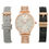 Thumbnail: Laura Ashley Women's 34mm Watch Set 3 Interchangeable Straps