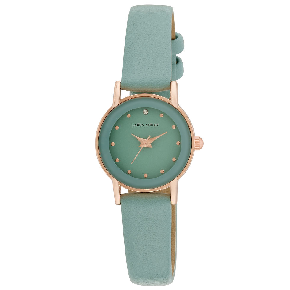 Thumbnail: Laura Ashley Women's 24mm Case Vegan Leather Strap Watch