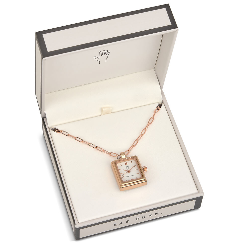 Thumbnail: Rae Dunn Women’s 18mm Minimalist Square Necklace Watch