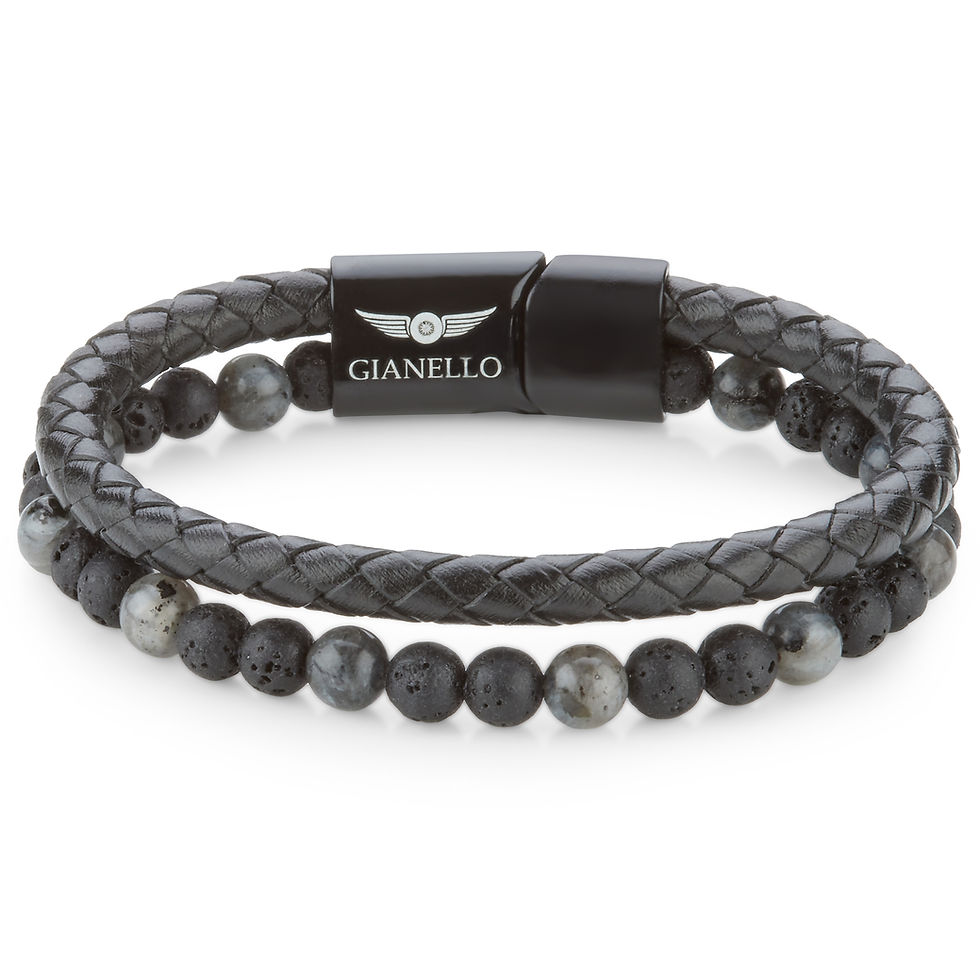 Thumbnail: Gianello Florence Men's Rope and Bead Bracelet