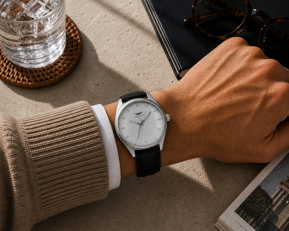 Thumbnail: Gianello Slate Interchangeable 3 Strap Watch Set
