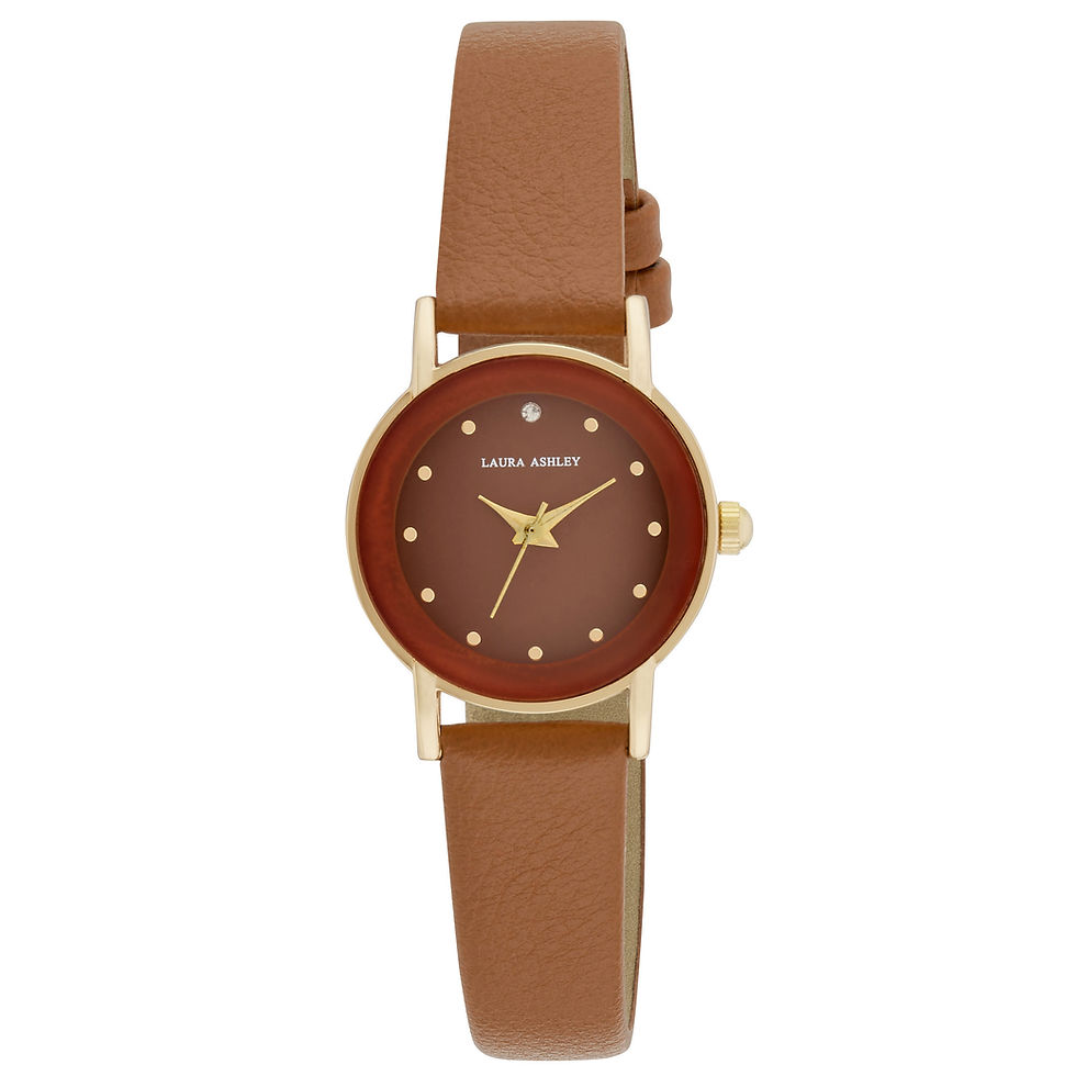 Thumbnail: Laura Ashley Women's 24mm Case Vegan Leather Strap Watch