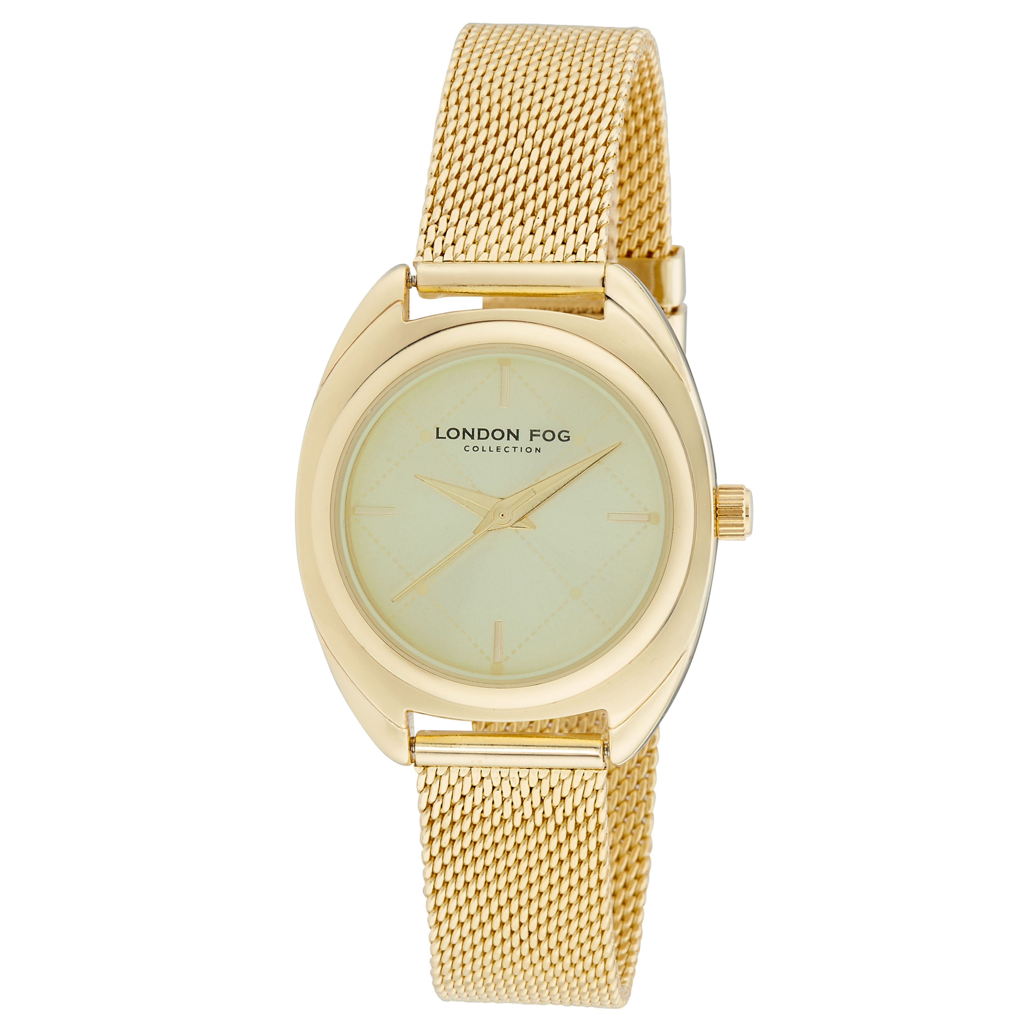 London Fog Women's Romford 30mm Cushion Case Mesh Watch