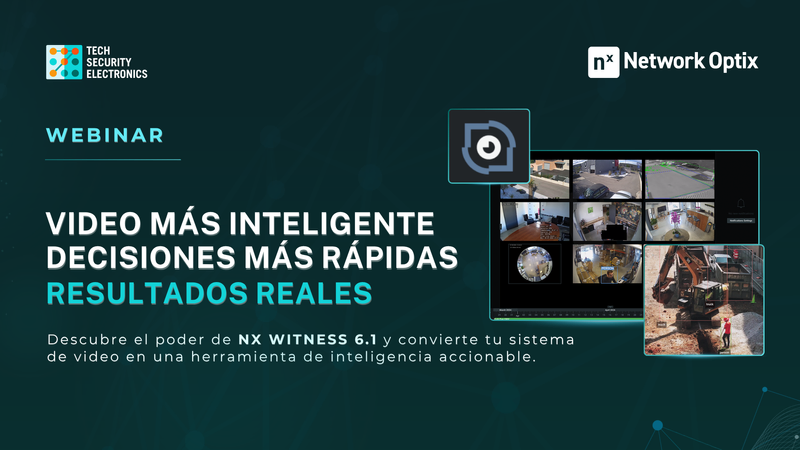 Imagen del webinar NX Witness 6.1 de TSE Learning Hub sobre video inteligente, decisiones más rápida