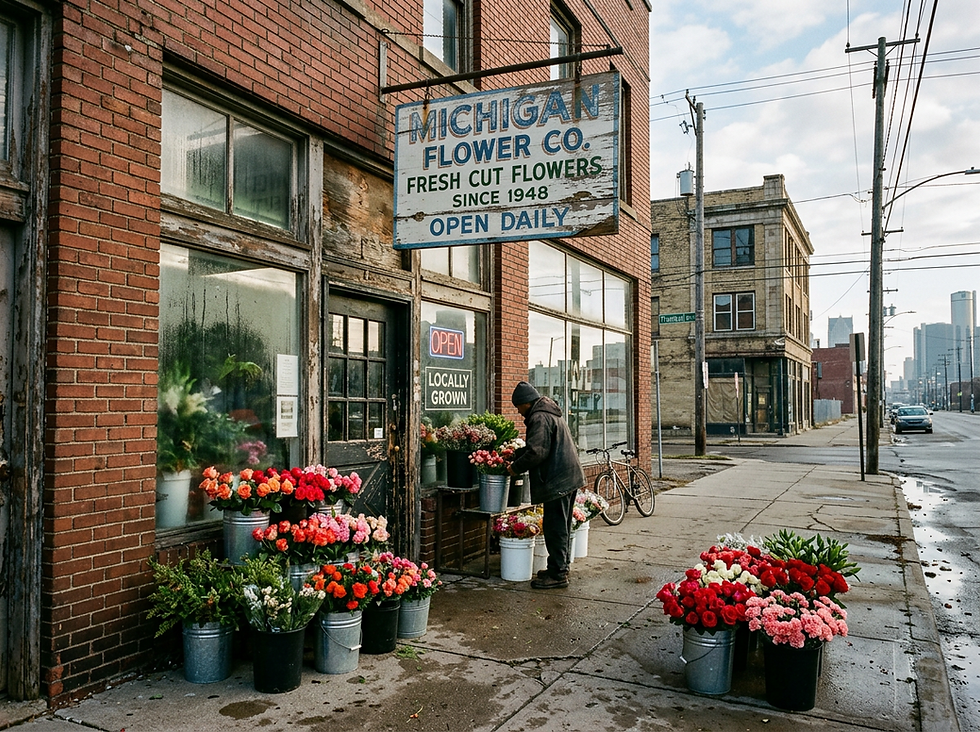 Scam Florist in Detroit Claude Neighbors AI Driven Flower Shop Revival