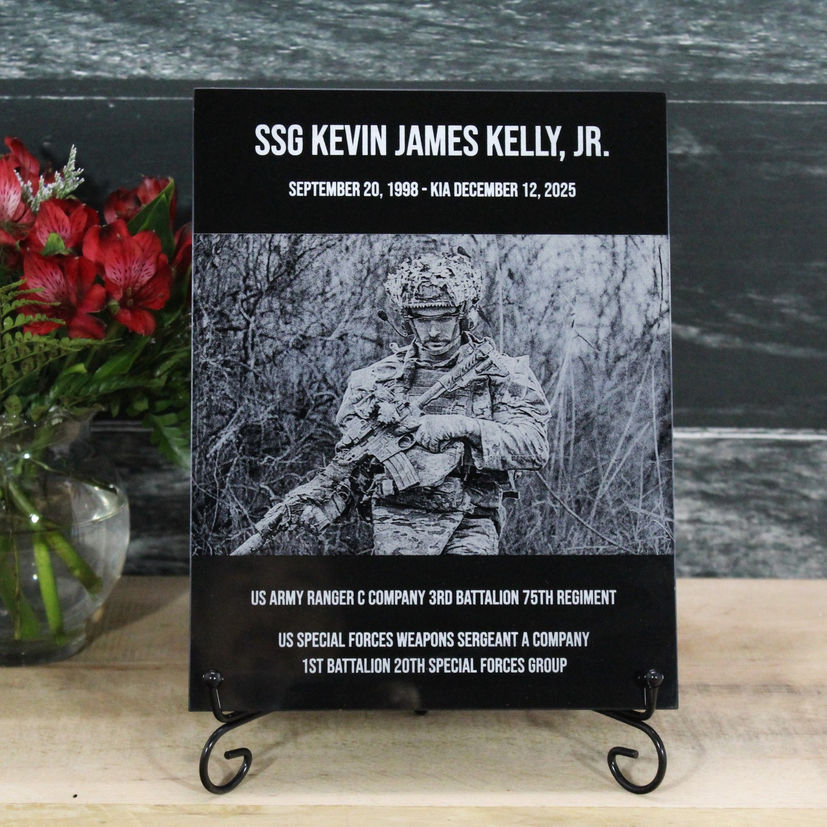 Marble Memorial Plaque with photo engraving