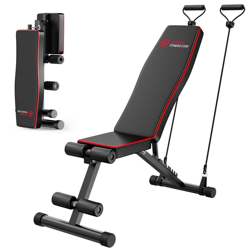 Weight Bench Adjustable Full Body Exercise Folding Fitness Workout Bench with 7