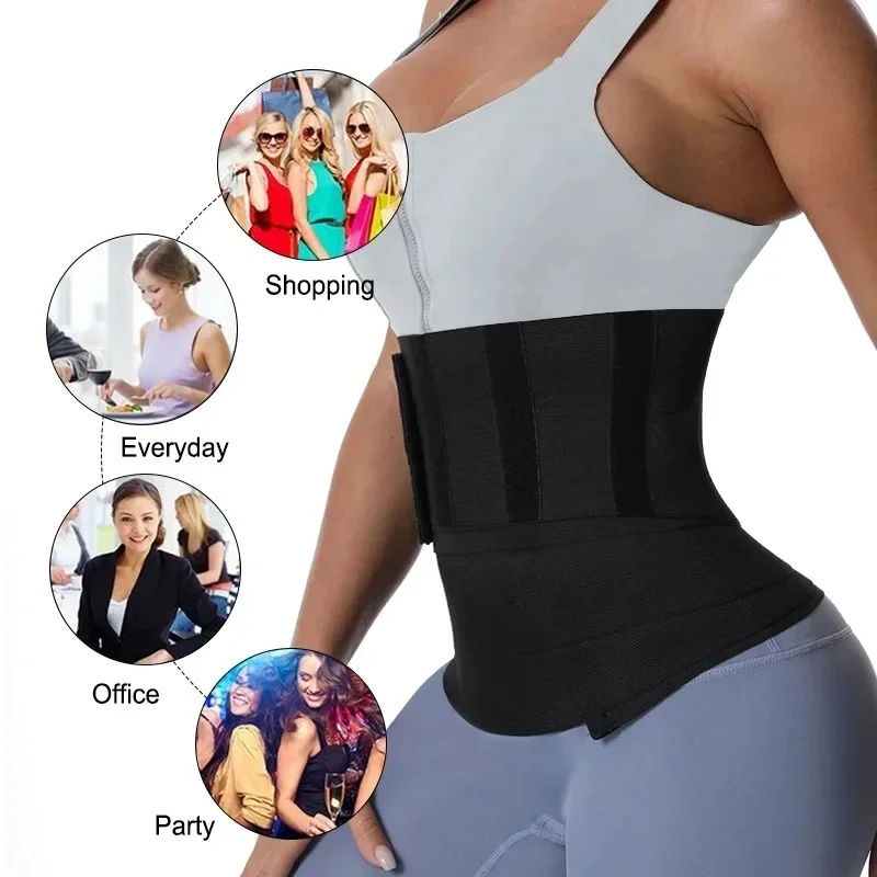 1/2pcs Waist Bandage Wrap Trimmer Belt Waist Trainer Body Shapewear Tummy Flat B