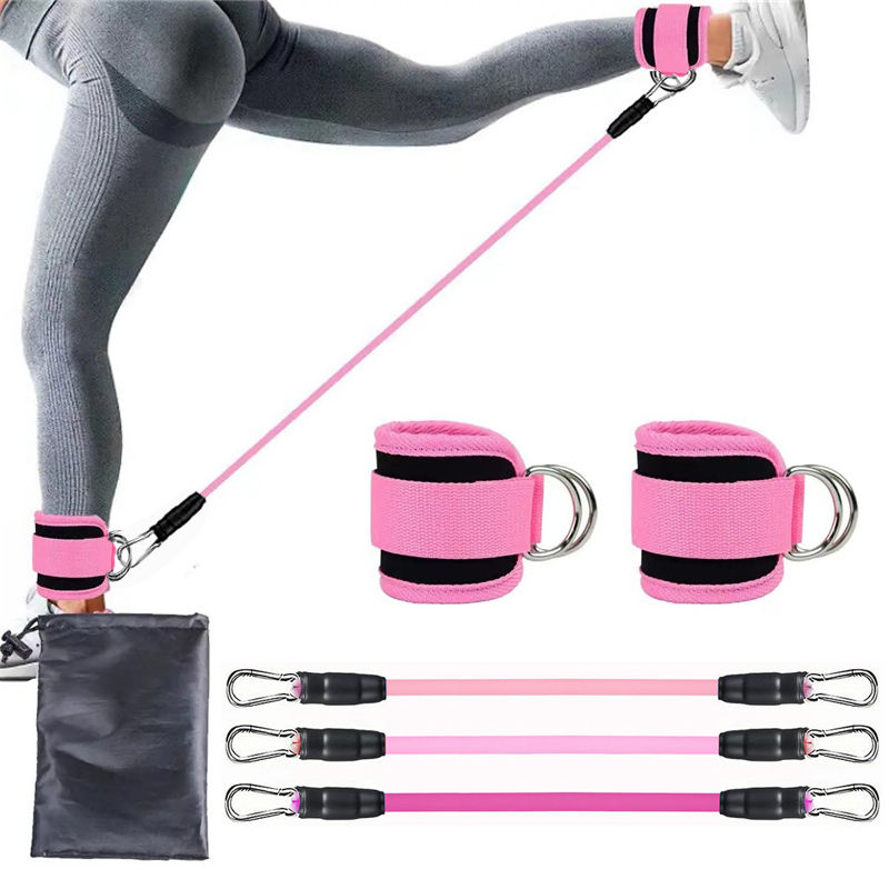 Resistance Band Set Workout Exercise Equipments Ankle Straps Fitness Yoga Elasti