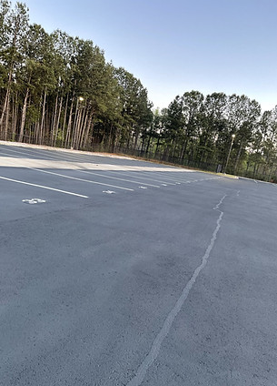 Semi Truck court parking lot striping