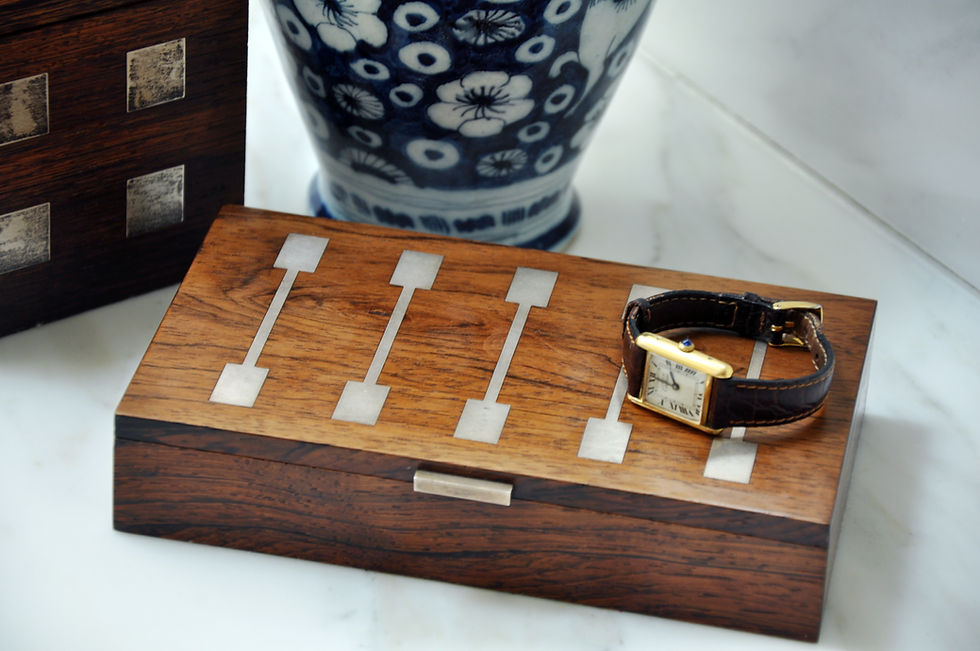 Thumbnail: Hans Hansen, Rosewood and Stirling Silver Box, Denmark, 1955.