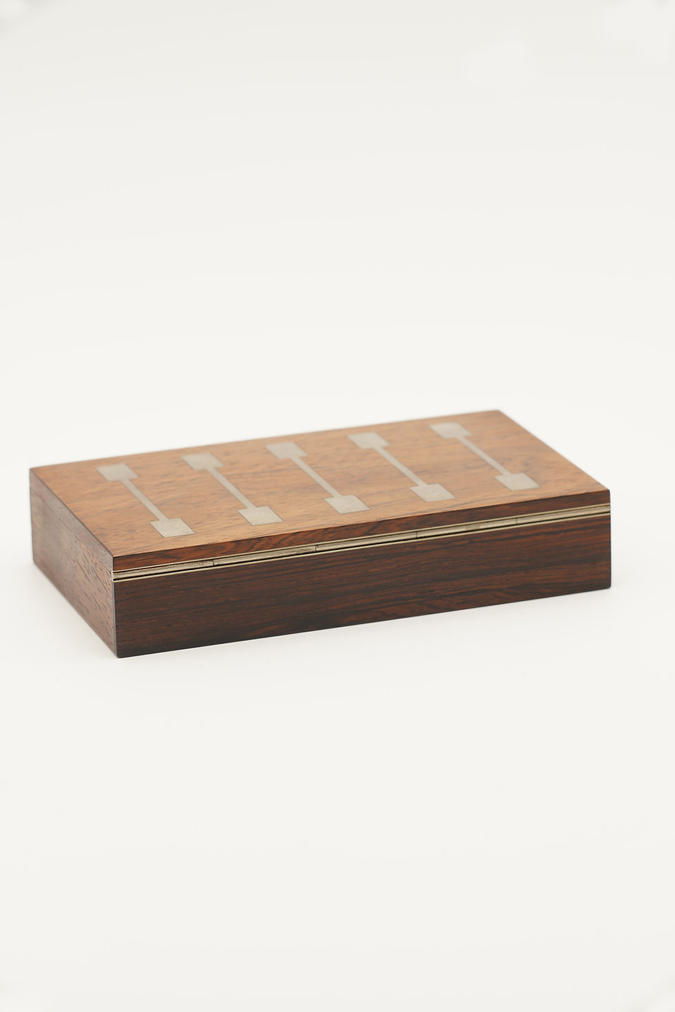 Thumbnail: Hans Hansen, Rosewood and Stirling Silver Box, Denmark, 1955.