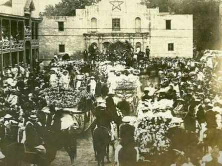 Backdrop to a festival