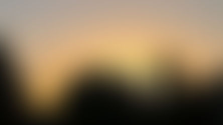 Silhouetted church bell tower with cross above trees at sunset, glowing orange sky and calm evening mood.