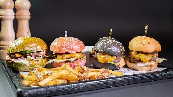 Rainbow miniburgers