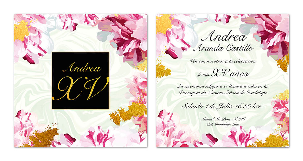 Sweet XV invitations Mexico City