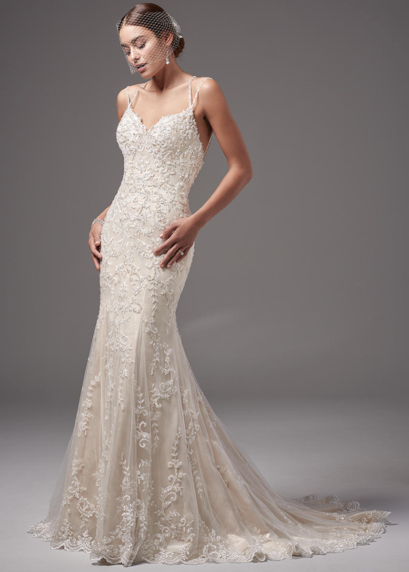 Thumbnail: Sottero and Midgley beaded wedding fashion photo