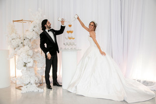 Jennifer Bowden Designs, Briggins Clothiers, Fior, Miss Fizz Champagne tower