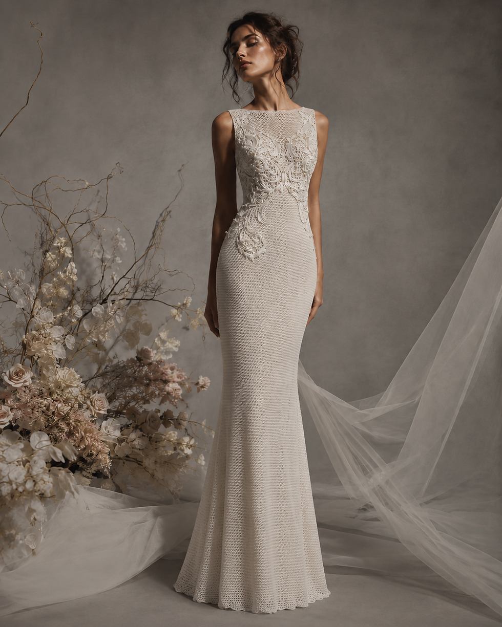 Thumbnail: Jennifer Bowden Designs Arden Pearl mesh gown