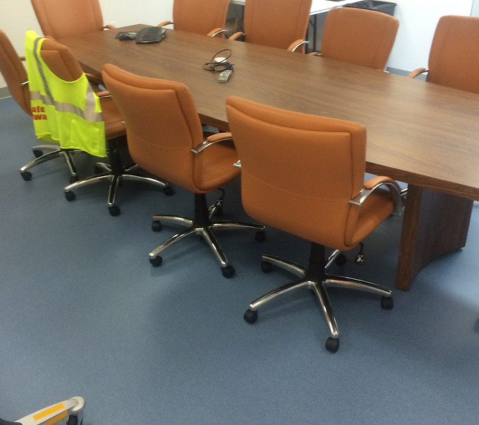 Corporate branded resinous floor