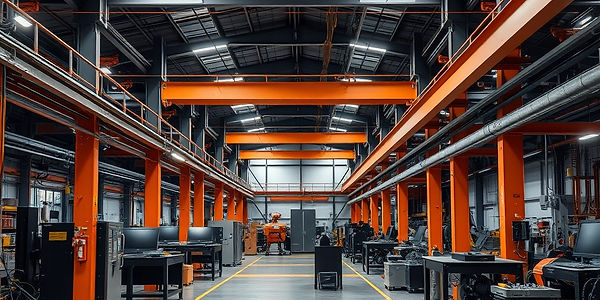 manufacturing hall without machines, black and orange color.jpg