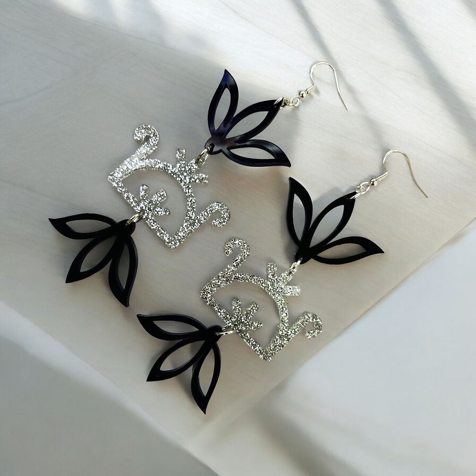 skydome floral earrings