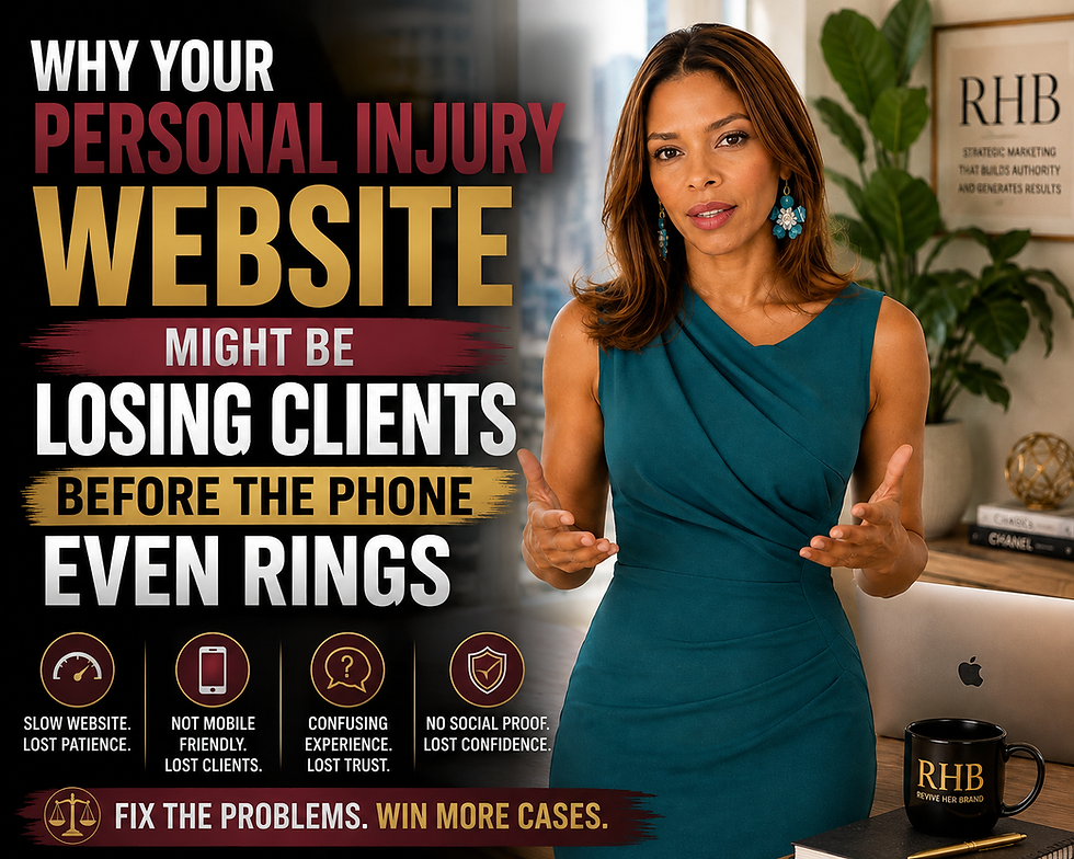 Personal injury law firm homepage with case results but no visible phone number