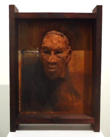 Rebuilt by Peggy O'Donnell. Terra cotta, wood, graphite and lapis pigment