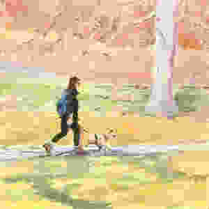 February Dog and Walker by Jeff Thomsen