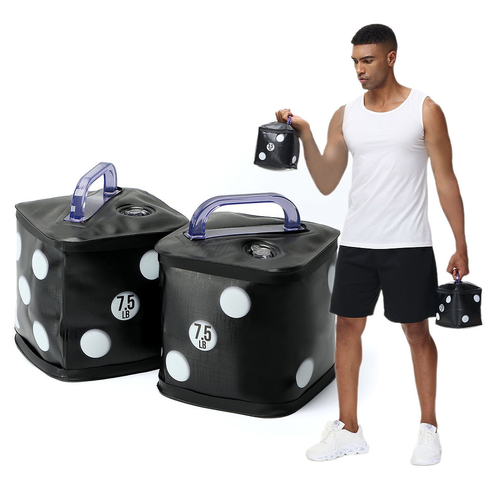 Travel Weight, Water Filled Dumbbells Set, Fitness Exercise Dice 15 lbs, for Str