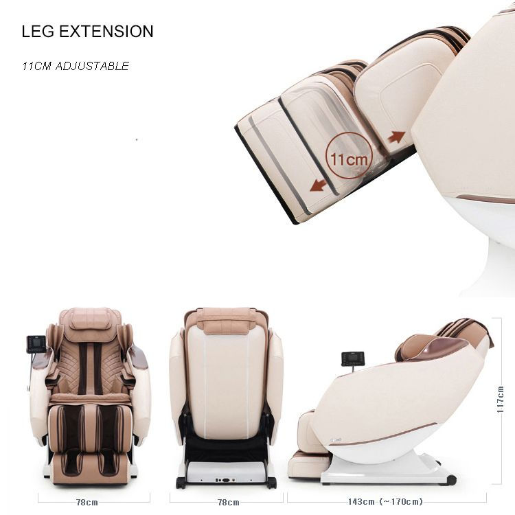 Thumbnail: 3D Full Body Zero Gravity Shiatsu Electric Massage Chair SL-Track Recliner with 