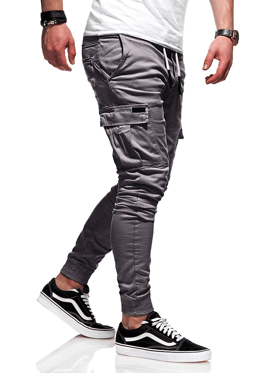 Thumbnail: Men's Casual Joggers Pants Sweatpants Cargo Combat Loose Sport Workout Trousers