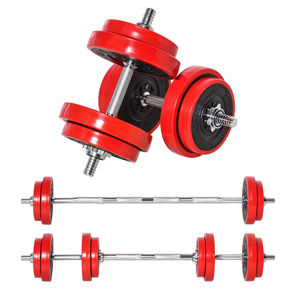 Soozier Adjustable Dumbbell Set, 44lbs Convertible to Barbell Weight Set for Hom