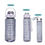 Thumbnail: 3 PCS Transparent Motivational Water Bottles